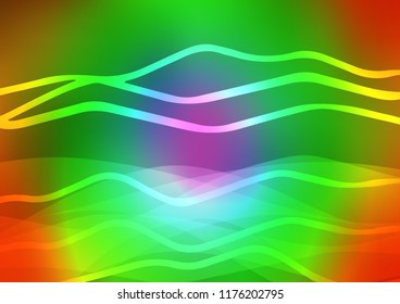 Light Multicolor, Rainbow vector layout with flat lines. Glitter abstract illustration with colored sticks. The pattern can be used for websites.