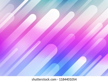 Light Multicolor, Rainbow vector layout with flat lines. Glitter abstract illustration with colored sticks. Smart design for your business advert.