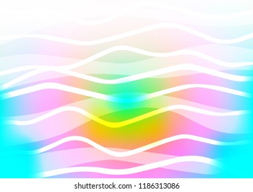 Light Multicolor, Rainbow vector layout with flat lines. Decorative shining illustration with lines on abstract template. The pattern can be used as ads, poster, banner for commercial.