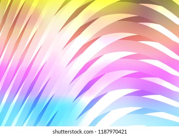 Light Multicolor, Rainbow vector layout with flat lines. Modern geometrical abstract illustration with staves. The pattern can be used as ads, poster, banner for commercial.