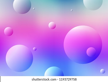 Light Multicolor, Rainbow vector layout with circle shapes. Blurred bubbles on abstract background with colorful gradient. Beautiful design for your business natural advert.