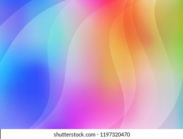 Light Multicolor, Rainbow vector layout with flat lines. Blurred decorative design in simple style with lines. Smart design for your business advert.