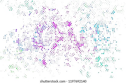 Light Multicolor, Rainbow vector layout with circle shapes. Blurred bubbles on abstract background with colorful gradient. Pattern of water, rain drops.