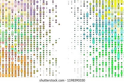 Light Multicolor, Rainbow vector layout with circle shapes. Illustration with set of shining colorful abstract circles. Design for posters, banners.