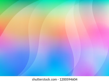 Light Multicolor, Rainbow vector layout with flat lines. Decorative shining illustration with lines on abstract template. The pattern can be used for busines ad, booklets, leaflets