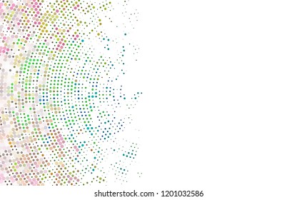 Light Multicolor, Rainbow vector layout with circle shapes. Blurred decorative design in abstract style with bubbles. Template for your brand book.