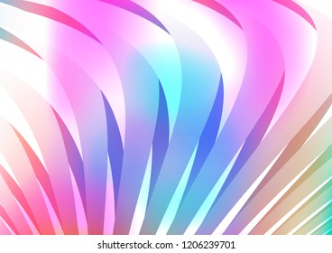 Light Multicolor, Rainbow vector layout with flat lines. Modern geometrical abstract illustration with staves. Smart design for your business advert.