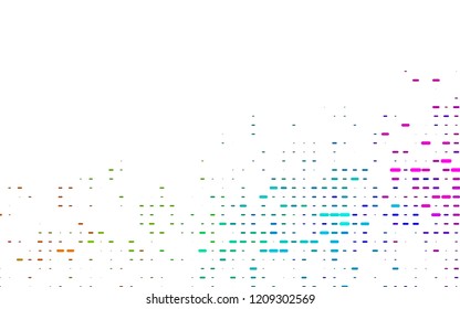light Multicolor, Rainbow vector layout with flat lines. Lines on blurred abstract background with gradient. The template can be used as a background.