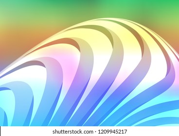 Light Multicolor, Rainbow vector layout with flat lines. Modern geometrical abstract illustration with staves. Smart design for your business advert.