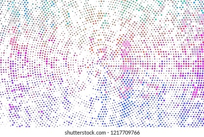 Light Multicolor, Rainbow vector layout with circle shapes. Illustration with set of shining colorful abstract circles. Pattern for ads, leaflets.