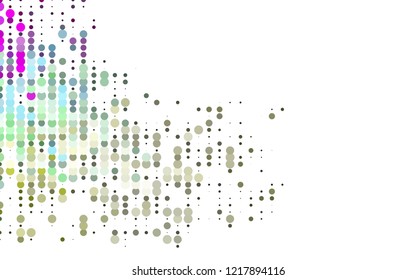 Light Multicolor, Rainbow vector layout with circle shapes. Beautiful colored illustration with blurred circles in nature style. Pattern for ads, booklets.