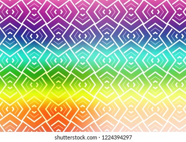Light Multicolor, Rainbow vector layout with flat lines. Modern geometrical abstract illustration with staves. Pattern for websites, landing pages.