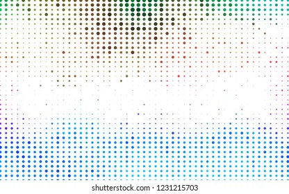 Light Multicolor, Rainbow vector layout with circle shapes. Glitter abstract illustration with blurred drops of rain. Template for your brand book.