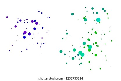 Light Multicolor, Rainbow vector layout with circle spots. Abstract illustration with colored bubbles in nature style. Pattern of water, rain drops.