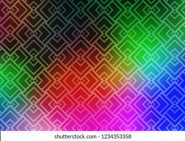 Light Multicolor, Rainbow vector layout with flat lines. Shining colored illustration with narrow lines. Best design for your ad, poster, banner.