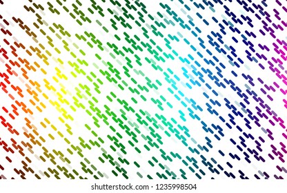 Light Multicolor, Rainbow vector layout with flat lines. Shining colored illustration with narrow lines. Pattern for websites, landing pages.