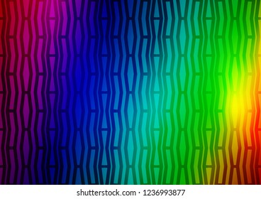 Light Multicolor, Rainbow vector layout with flat lines. Glitter abstract illustration with colored sticks. The pattern can be used for websites.
