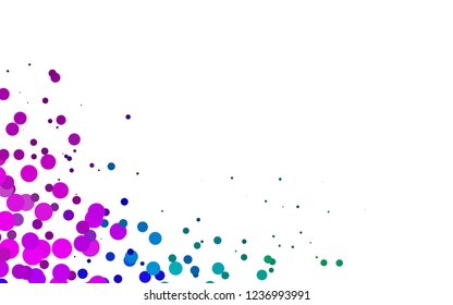 Light Multicolor, Rainbow vector layout with circle spots. Abstract illustration with colored bubbles in nature style. Pattern for ads, booklets.