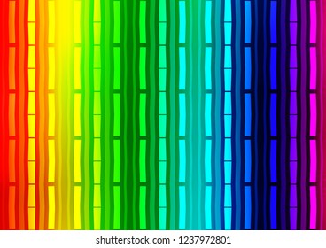 Light Multicolor, Rainbow vector layout with flat lines. Lines on blurred abstract background with gradient. The pattern can be used for busines ad, booklets, leaflets
