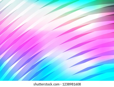 Light Multicolor, Rainbow vector layout with flat lines. Decorative shining illustration with lines on abstract template. The template can be used as a background.