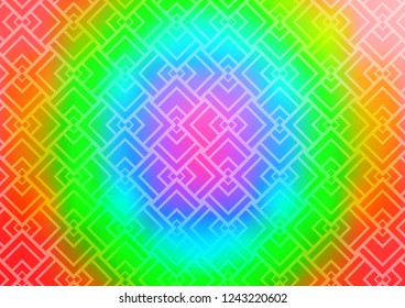 Light Multicolor, Rainbow vector layout with flat lines. Shining colored illustration with narrow lines. Pattern for ads, posters, banners.
