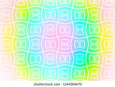 Light Multicolor, Rainbow vector layout with flat lines. Blurred decorative design in simple style with lines. Pattern for websites, landing pages.