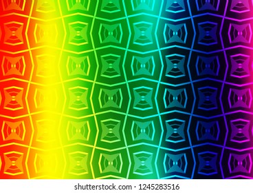 Light Multicolor, Rainbow vector layout with flat lines. Shining colored illustration with narrow lines. Pattern for business booklets, leaflets.