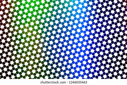 Light Multicolor, Rainbow vector layout with circle shapes. Modern abstract illustration with colorful water drops. Pattern for ads, leaflets.