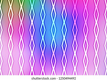 Light Multicolor, Rainbow vector layout with lines, rectangle. Modern geometric abstract illustration with lines, squares. Smart design for your business advert.