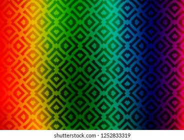 Light Multicolor, Rainbow vector layout with lines, rectangle. Colorful illustration with lines, cubes on abstract template. Best design for your ad, poster, banner.