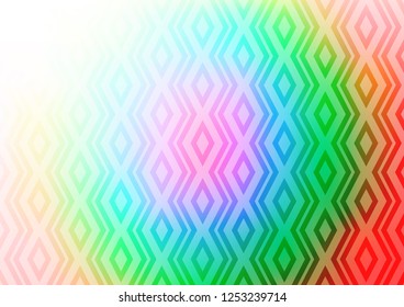 Light Multicolor, Rainbow vector layout with lines, rectangle. Shining colorful illustration with lines, rectangles. Pattern for ads, posters, banners.