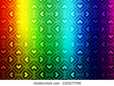 Light Multicolor, Rainbow vector layout with flat lines. Blurred decorative design in simple style with lines. Pattern for business booklets, leaflets.