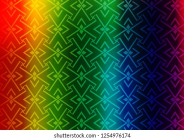Light Multicolor, Rainbow vector layout with flat lines. Modern geometrical abstract illustration with staves. Pattern for business booklets, leaflets.