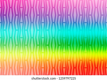 Light Multicolor, Rainbow vector layout with flat lines. Decorative shining illustration with lines on abstract template. The pattern can be used as ads, poster, banner for commercial.