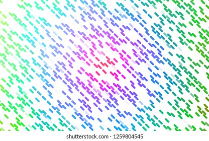 Light Multicolor, Rainbow vector layout with flat lines. Modern geometrical abstract illustration with staves. Pattern for websites, landing pages.