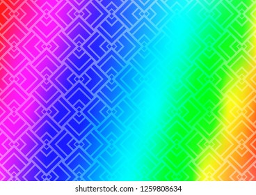 Light Multicolor, Rainbow vector layout with flat lines. Shining illustration with lines on abstract template. Best design for your ad, poster, banner.