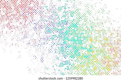 Light Multicolor, Rainbow vector layout with circle shapes. Beautiful colored illustration with blurred circles in nature style. Pattern for beautiful websites.