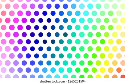 Light Multicolor, Rainbow vector layout with circle shapes. Modern abstract illustration with colorful water drops. Pattern for beautiful websites.