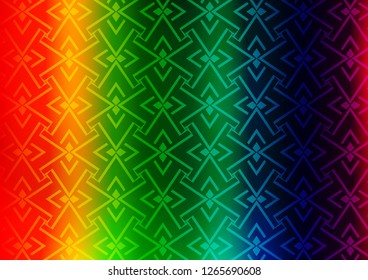 Light Multicolor, Rainbow vector layout with flat lines. Glitter abstract illustration with colored sticks. Best design for your ad, poster, banner.