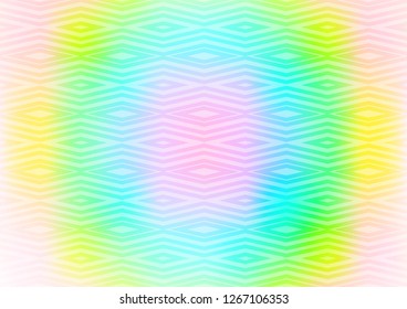Light Multicolor, Rainbow vector layout with lines, rectangle. Colorful decorative design in simple style with lines, rhombuses. Pattern for business booklets, leaflets.