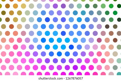 Light Multicolor, Rainbow vector layout with circle shapes. Modern abstract illustration with colorful water drops. Pattern for ads, leaflets.
