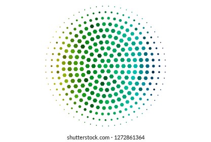 Light Multicolor, Rainbow vector layout with hexagonal shapes. Glitter abstract illustration in hexagonal style. New design for website's poster, banner.