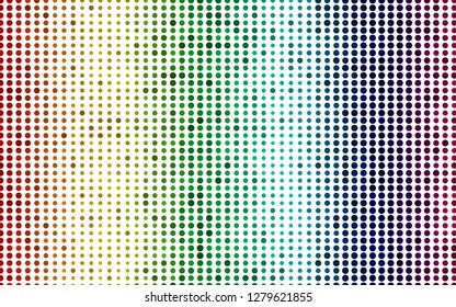 Light Multicolor, Rainbow vector layout with circle shapes. Blurred decorative design in abstract style with bubbles. Pattern for ads, booklets.