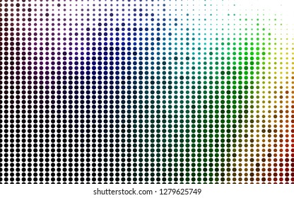 Light Multicolor, Rainbow vector layout with circle shapes. Beautiful colored illustration with blurred circles in nature style. Template for your brand book.