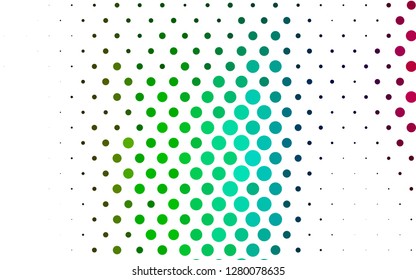 Light Multicolor, Rainbow vector layout with circle shapes. Modern abstract illustration with colorful water drops. Pattern for beautiful websites.