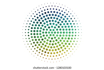 Light Multicolor, Rainbow vector layout with hexagonal shapes. Design in abstract style with hexagons. Pattern can for your ad, booklets.