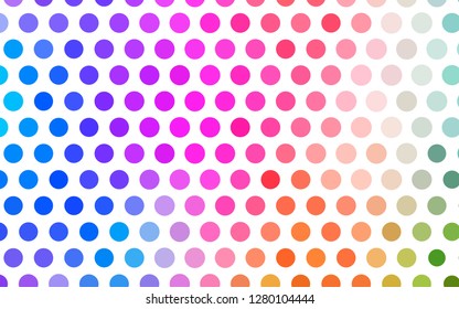 Light Multicolor, Rainbow vector layout with circle shapes. Beautiful colored illustration with blurred circles in nature style. Pattern for ads, booklets.