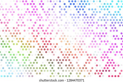 Light Multicolor, Rainbow vector layout with hexagonal shapes. Design in abstract style with hexagons. Beautiful design for your business advert.