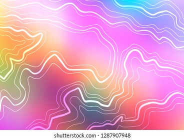 Light Multicolor, Rainbow vector layout with flat lines. Modern geometrical abstract illustration with staves. The pattern can be used for websites.