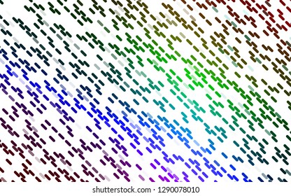 Light Multicolor, Rainbow vector layout with flat lines. Lines on blurred abstract background with gradient. Pattern for business booklets, leaflets.